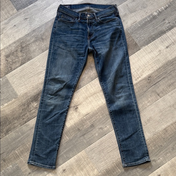 Abercrombie & Fitch Dark blue athletic slim stretch Jeans - Picture 3 of 7